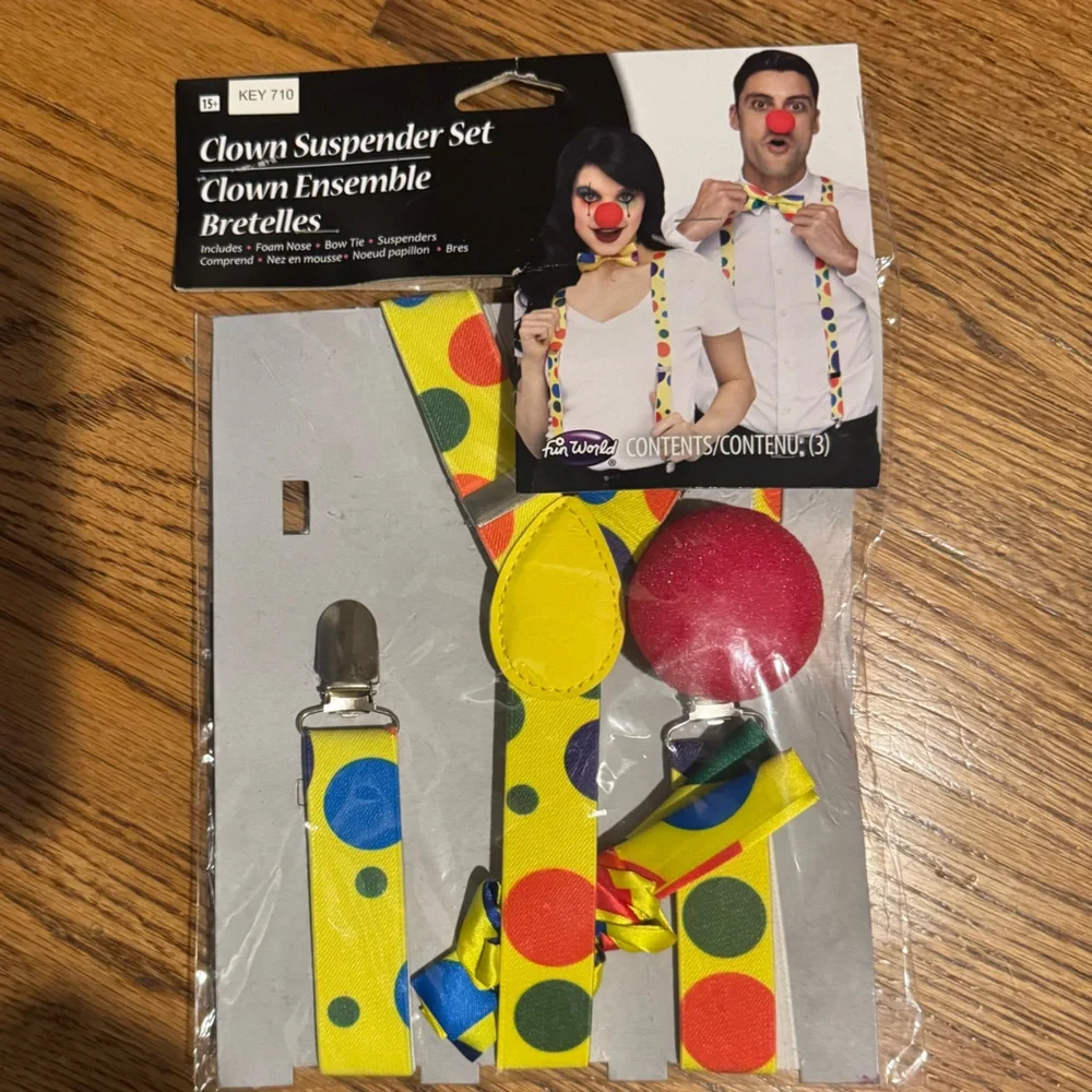 NWT Fun World Teen/ Adult Clown‎  Costume Accessory Set Halloween Cosplay - Picture 4 of 4